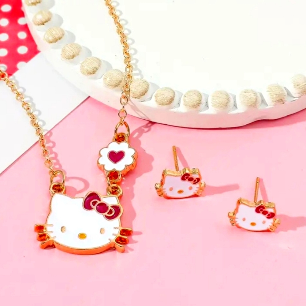 HELLO KITTY Girls Jewelry Set.